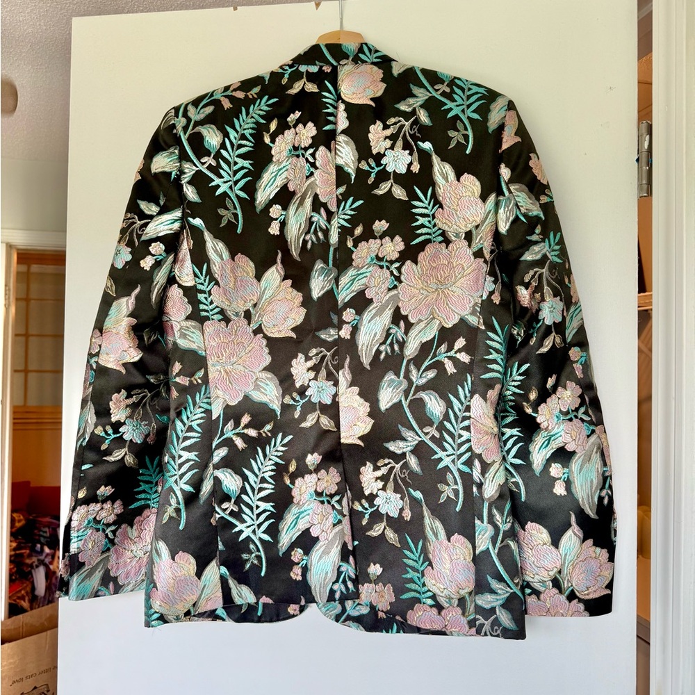 ASOS Floral Jacquard Blazer Mens 36 Short - Picture 2 of 5